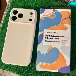 Love 3K Elegant Silicone Cream Phone Case